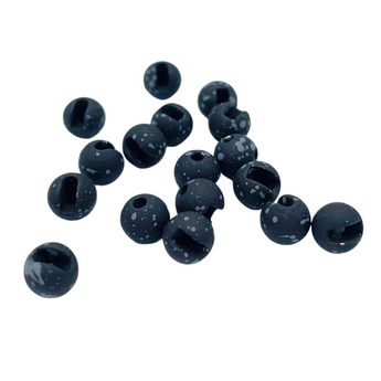 Mottled Tactical Slotted Tungsten Beads - Black