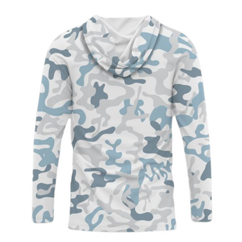 Scott Long Sleeve Blue Camo Hooded Performance Shirt