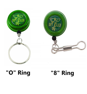 Dr Slick Pin-On-Reel Retractor Green