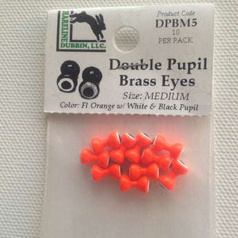 Double Pupil Brass Eye Fl Orange