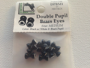 Double Pupil Brass Eye Black